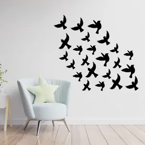 Buy 1 Get 1 Free 3D Wooden Sparrow Wall Decoration – 60 Pieces