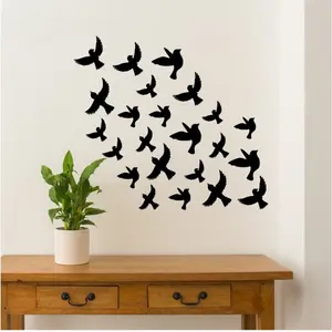 Buy 1 Get 1 Free 3D Wooden Sparrow Wall Decoration – 60 Pieces