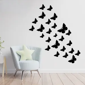 Buy 1 Get 1 Free 3D Wooden Butterfly Wall Decoration – 60 Pieces