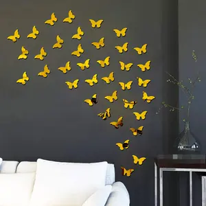 3D Acrylic Butterfly Wall Decoration – Pack of 30 | Home & Bedroom Decor