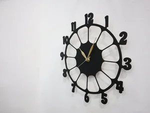 Retro Design 3D Wooden Wall Clock 12 Inch – Vintage Wall Décor for Living Room