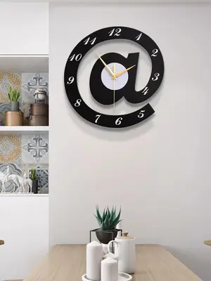 The Sign @ 3D Wooden Wall Clock 12 Inch – Creative Decorative Clock for Home & Office