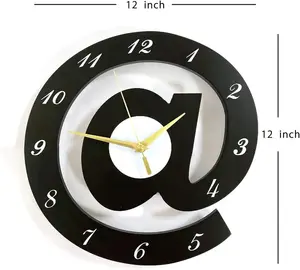 The Sign @ 3D Wooden Wall Clock 12 Inch – Creative Decorative Clock for Home & Office