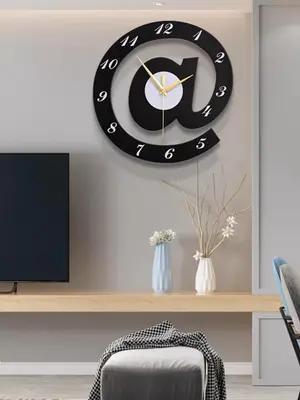 The Sign @ 3D Wooden Wall Clock 12 Inch – Creative Decorative Clock for Home & Office