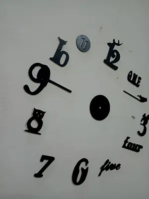 DIY Creative 3D Wooden Wall Clock 24 Inch – Adjustable Decorative Clock for Home Décor