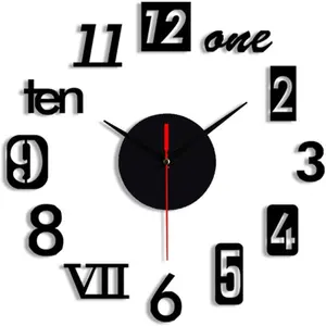 DIY 3D Wooden Wall Clock 24 Inch – Adjustable Decorative Clock for TV Wall & Home Décor