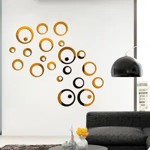 Acrylic Ring Mirror Wall Decor 30 Inch – Lightweight Decorative Mirror Set