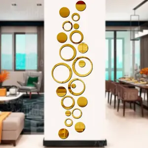 Acrylic Ring Mirror Wall Decor 30 Inch – Lightweight Decorative Mirror Set