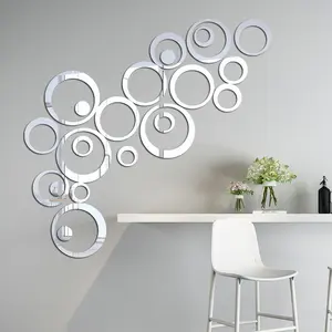 Acrylic Ring Mirror Wall Decor 30 Inch – Lightweight Decorative Mirror Set