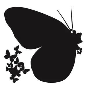 Flying Butterfly Wooden Wall Decor 30 Inch – 3D Butterfly Wall Art Set