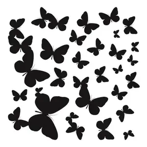 Flying Butterfly Wooden Wall Decor 30 Inch – 3D Butterfly Wall Art Set