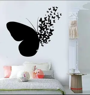 Flying Butterfly Wooden Wall Decor 30 Inch – 3D Butterfly Wall Art Set