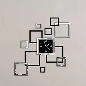 3D Acrylic DM01 Mirror Effect Ring Wall Clock 20 Inch – Modern Design