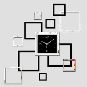 3D Acrylic DM01 Mirror Effect Ring Wall Clock 20 Inch – Modern Design