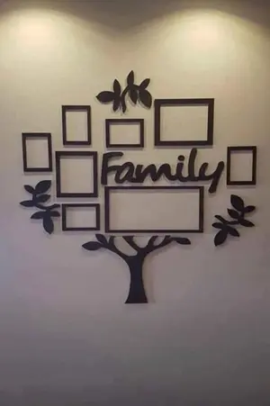 3D Wooden Family Tree Photo Wall Art 20 Inch – Family Wall Decoration