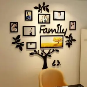 3D Wooden Family Tree Photo Wall Art 20 Inch – Family Wall Decoration
