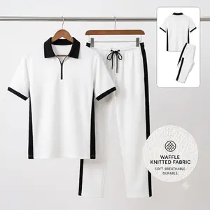 Premium Men's Dri-Fit Textured Track Suit 2-Piece Set – Athletic Sportswear
