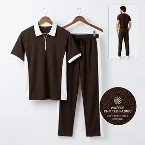 Premium Men's Dri-Fit Textured Track Suit 2-Piece Set – Athletic Sportswear