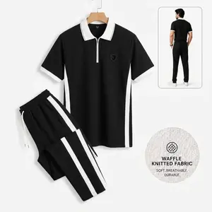 Premium Men's Dri-Fit Textured Track Suit 2-Piece Set – Athletic Sportswear