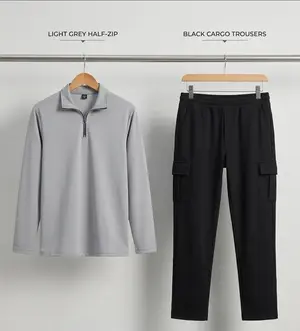 Buy Premium Men's Dri-Fit Zipper Track Suit 2-Piece Set – Plain Collar Sportswear