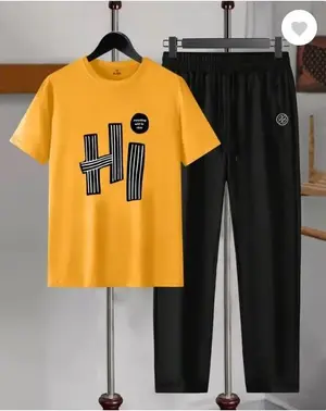 Men's Dri-Fit Printed Track Suit 2-Piece Set – Slim Fit Sportswear