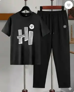 Men's Dri-Fit Printed Track Suit 2-Piece Set – Slim Fit Sportswear