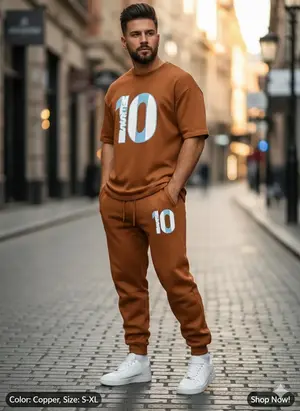 Men's Copper Printed 2-Piece Track Suit – Bold 10 Design Sportswear