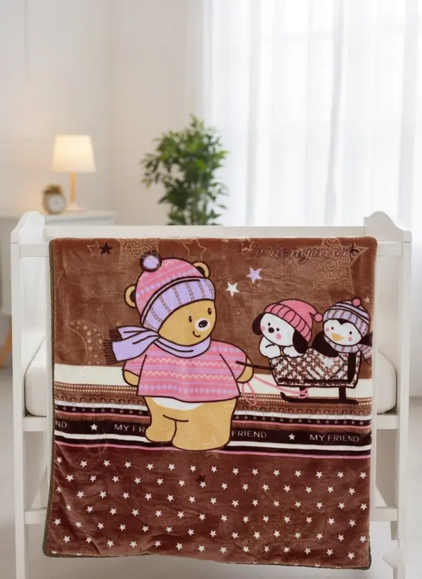 Soft & Warm 2 Ply Bear Blanket for Toddlers and Kids (0–5 Years)