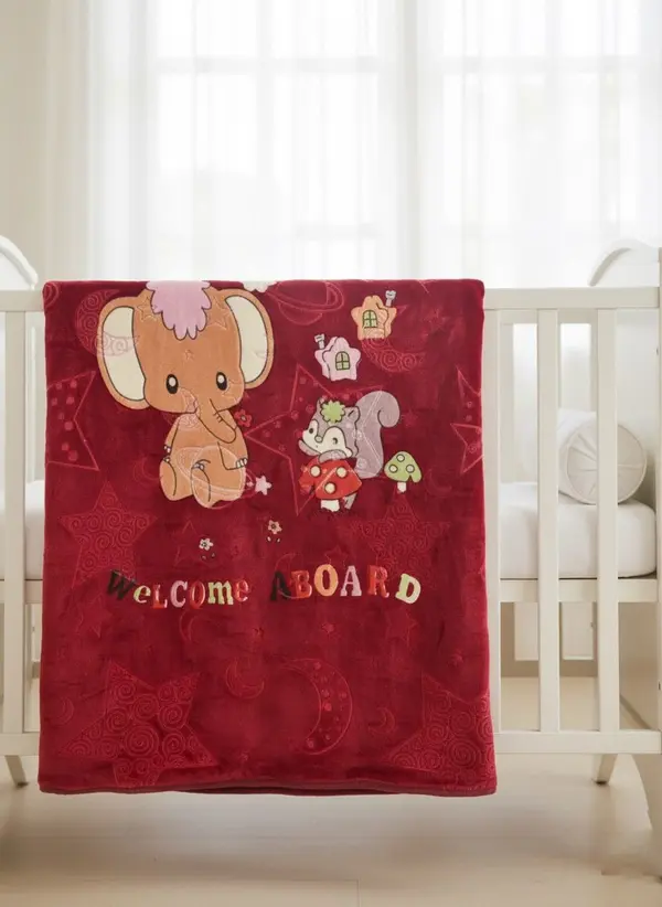 Soft & Warm 2 Ply Maroon Blanket for Toddlers and Kids (0–5 Years)