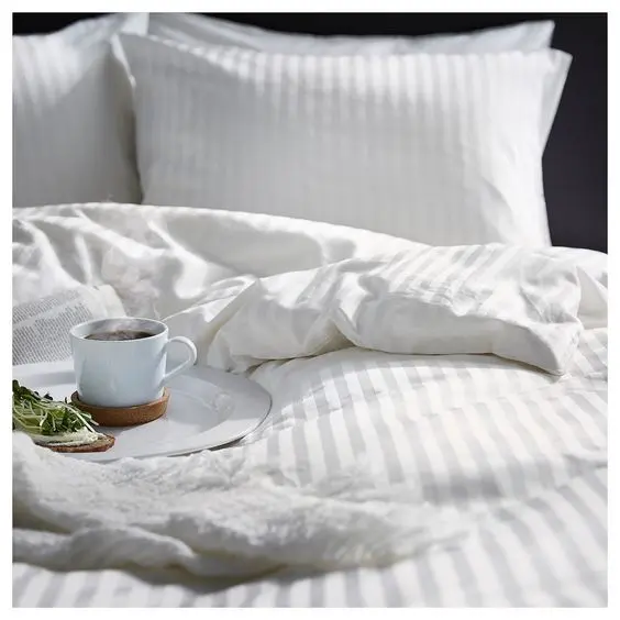 White Stripe Duvet Cover Set – Elegant & Comfortable Bedding