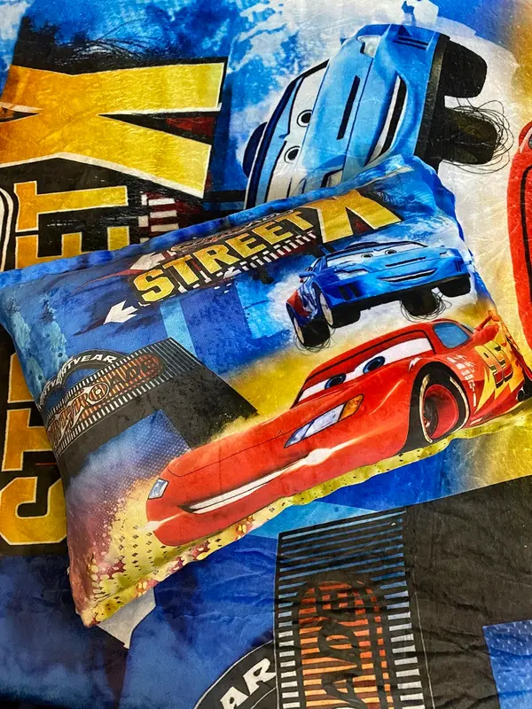 McQueen Single Fleece with Pillow cover for Kids 160cm x 220cm