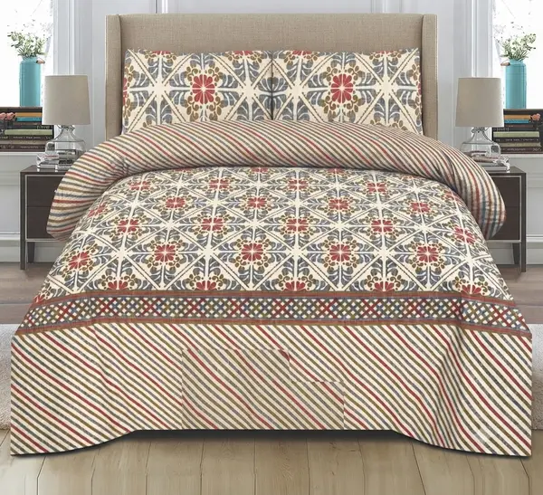 King Size Bed Sheet - 4 Pillow Covers- Skin