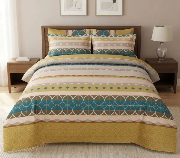 Serene- Single and King Cotton Bed Sheet