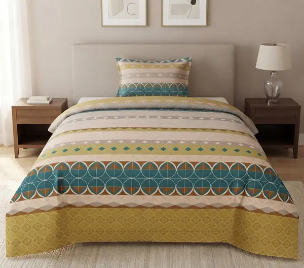 Serene- Single and King Cotton Bed Sheet