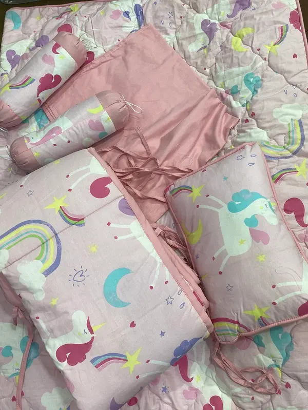 Baby Cot Set Unicorn- Crib Bedding for New Born