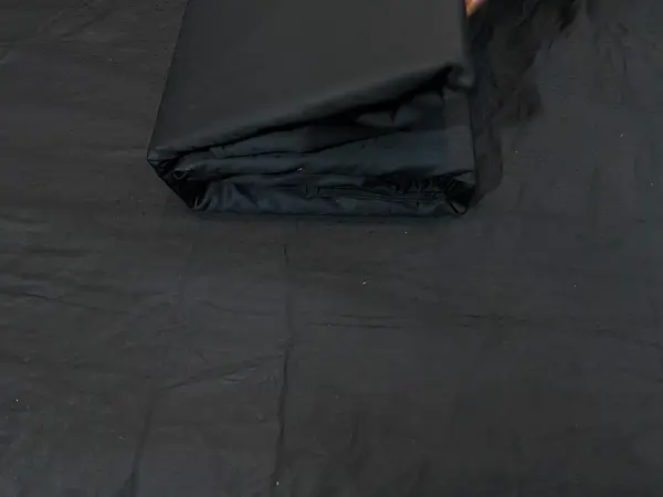 Premium Black Cotton Satin King Size Bed Sheet Set with 2 Pillow Covers