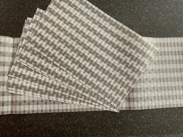 Grey Dining Table Mats 7 Piece Set | Elegant Dining Decor
