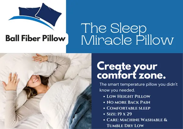 Miracle Sleep Ball Fiber Pillow – Soft, Fluffy & Comfortable Sleeping Pillow