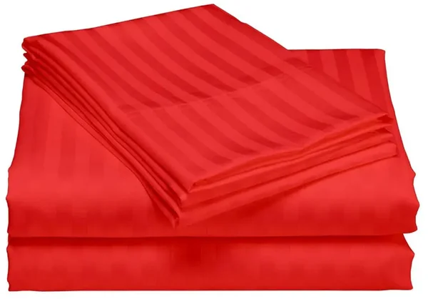 Premium Red Fitted King Bed Sheet 