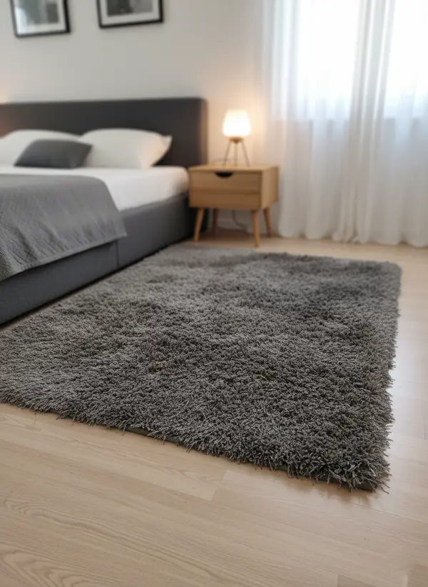 Heaven Shaggy Grey Rug- 100cm x 150cm