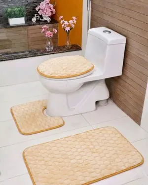 Luxury 3-Piece Bath Mat Set Skin | Ultra-Soft & Absorbent