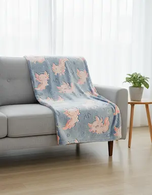 Single Fleece BLUE for Kids -Glow in Dark 160cm x 220cm