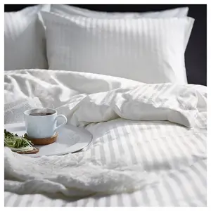 White Stripe Single Duvet Cover Set – Elegant & Comfortable Bedding
