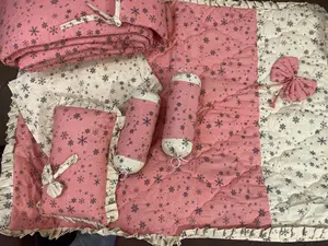 Baby Cot Set Peach- Crib Bedding for New Born