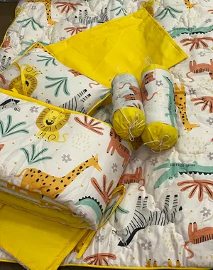 Baby Cot Set Yellow- Crib Bedding for New Born