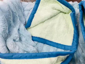 Premium Line Rabbit Sherpa Blanket – Ultra-Soft & Warm, 3 Colors Available