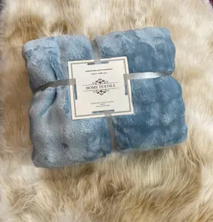 Soft Plush Fleece Blanket Ice Blue – Cozy & Warm Home Blanket
