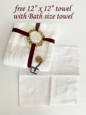 Bath Towel 27x54" – Premium Quality + Free 12x12" Towel