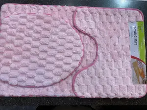 Luxury 3-Piece Bath Mat Set Pink | Ultra-Soft & Absorbent