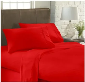 Premium Red Fitted King Bed Sheet 